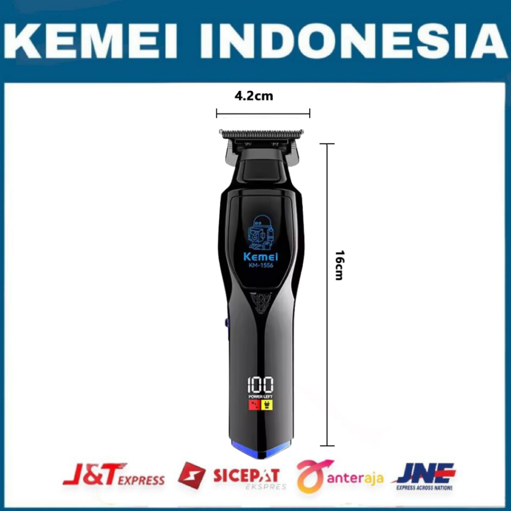 KEMEI INDONESIA KM-1556 Professional Hair Trimmer Cordless Trimmer KEMEI 1556 KM1556