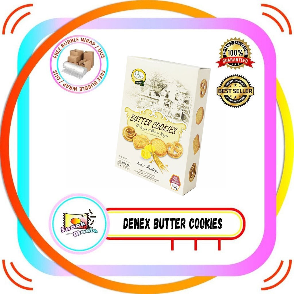 

Denex Assortment Butter Cookies 90 gr Kukis Mentega