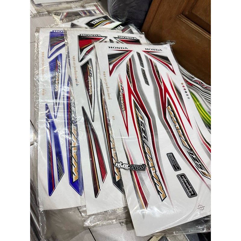 Striping wave 125 helm in supra x 125 helm in bahan kodak paper thailand