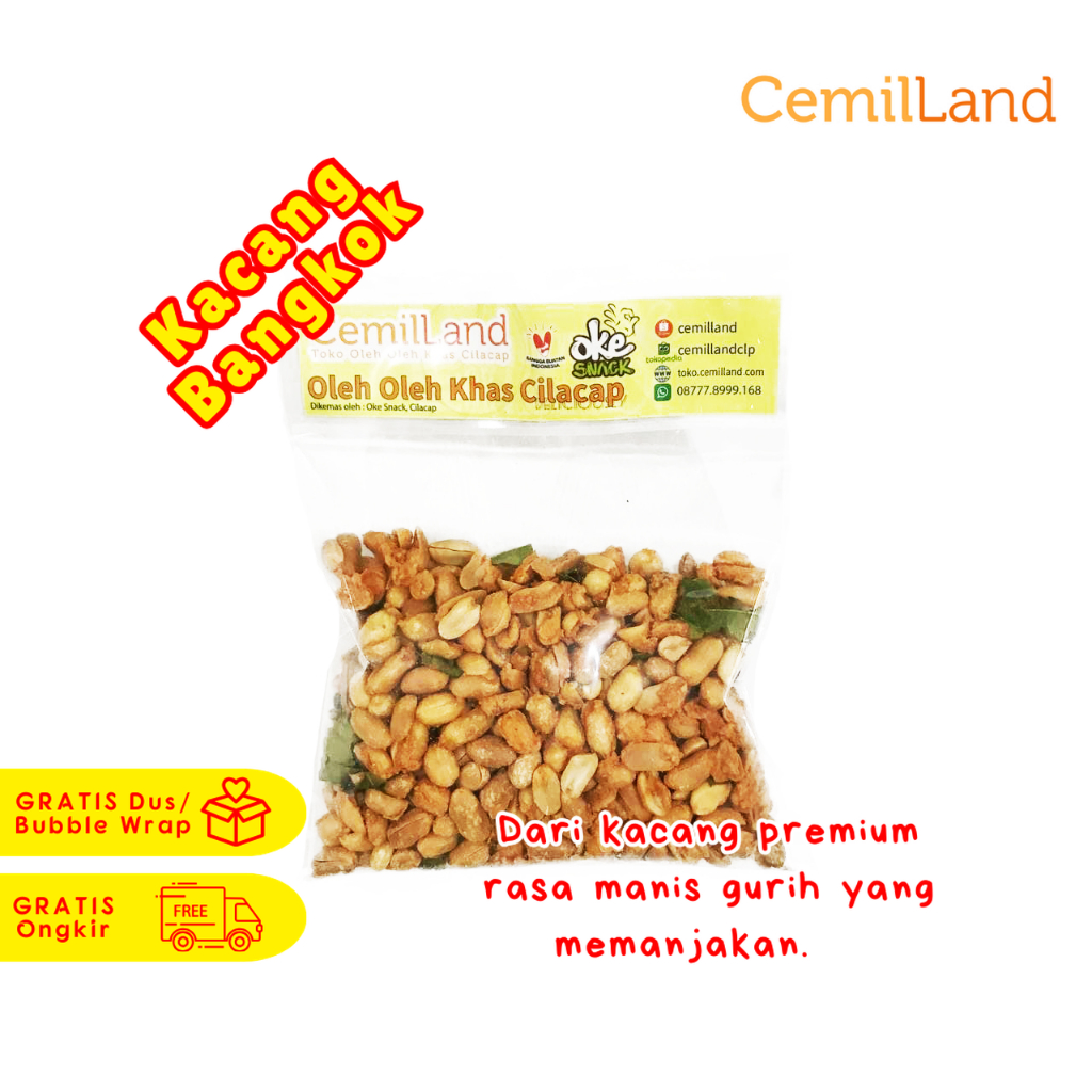 

Kacang Bangkok Thailand Pedas Manis Daun Jeruk Oke Snack Enak Asli Pedas Manis Khas Cilacap