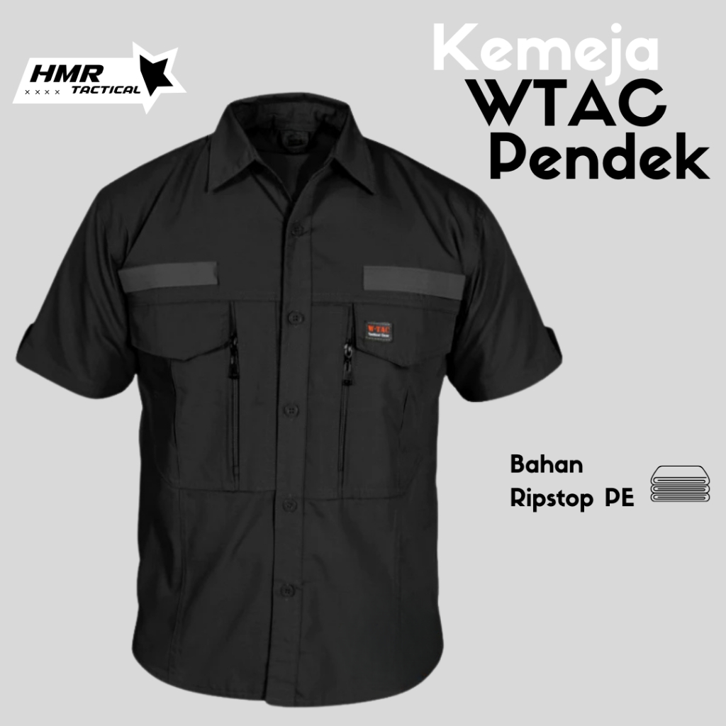 Kemeja WTAC Lengan Pendek Murah/Kemeja Lapangan/Kemeja PDL/Outdoor Termurah