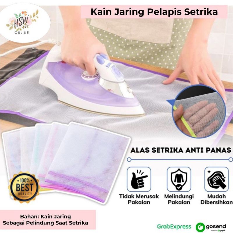 Alas Setrika Anti Panas Alas Tatakan Gosokan Baju Ironing Mat Protective Cloth Kain Jaring Pelapis S