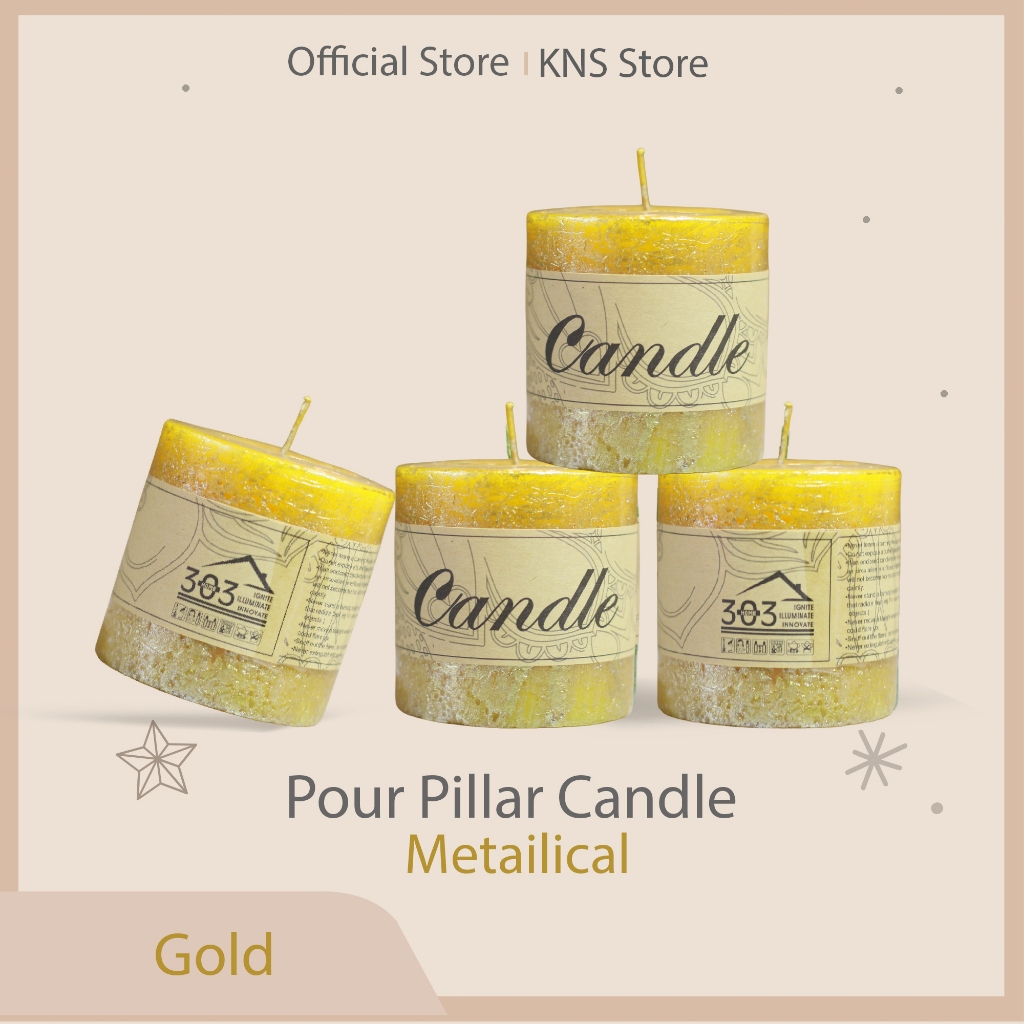 212 Pour Pillar Candle – Lilin Pilar/Penerangan Ruangan/Lilin Serbaguna/Pillar Candle (4 PCS)