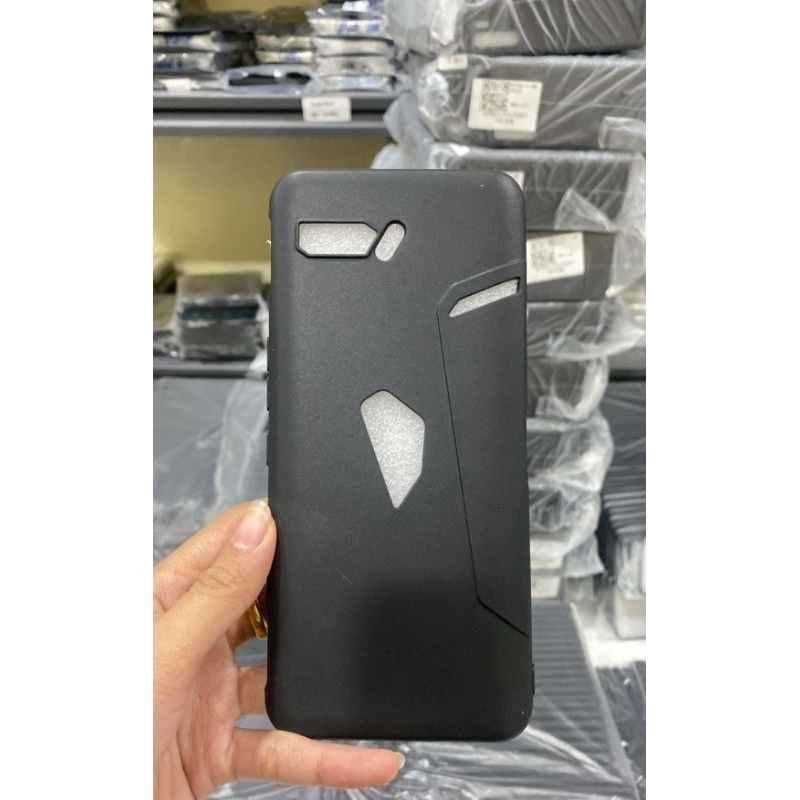 P/B- CASE SOFTCASE CASING COVER ASUS ROGPHONE 2 / ROG 2 / ROG PHONE 2 PRRMIUM SLIM BLACK HITAM DOFF