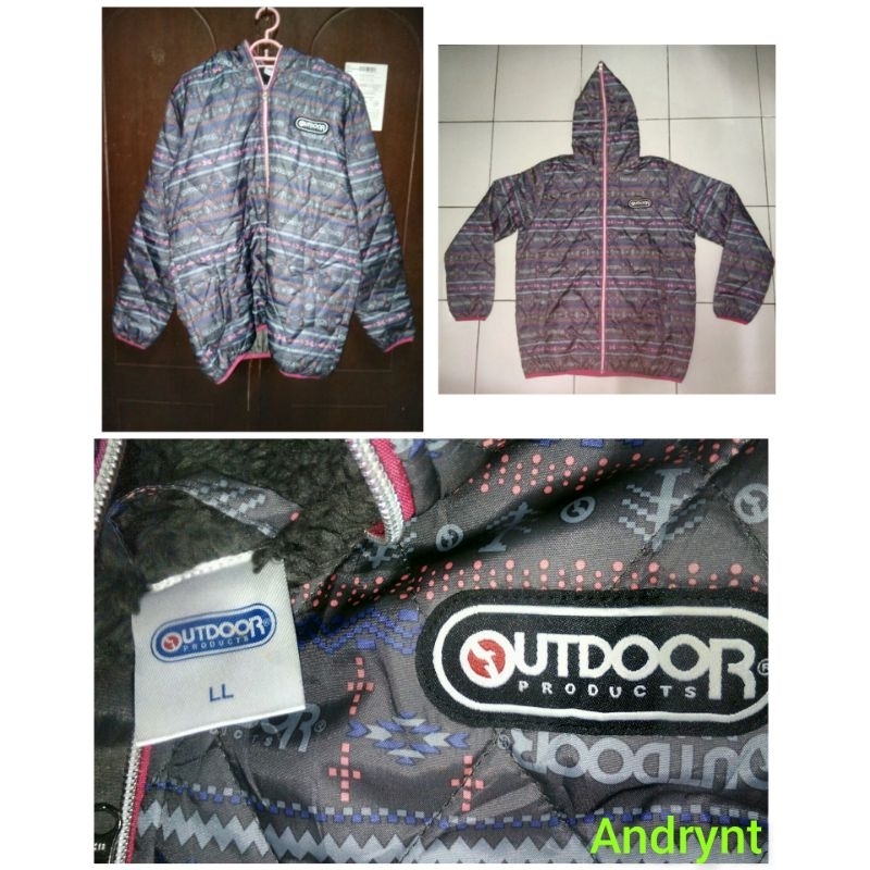 JAKET ZIP HOODIE JACKET OUTDOOR PRODUCTS PINK ORIGINAL NOT COLUMBIA,OSPREY,DEUTER,TNF,REI