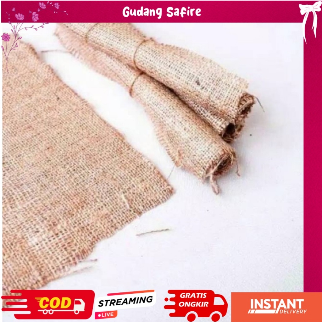 Kain Karung Goni / Kain Goni Natural Roll / Kain Foto Produk / Alas Foto Goni Burlap Rustic