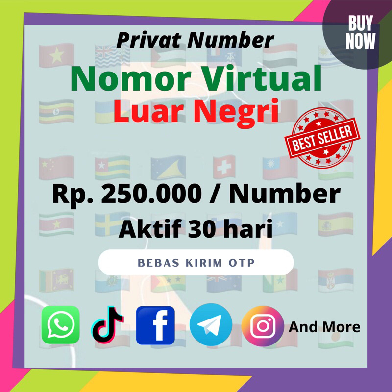 NOMOR LUAR NEGRI MASA AKTIF 30 HARI