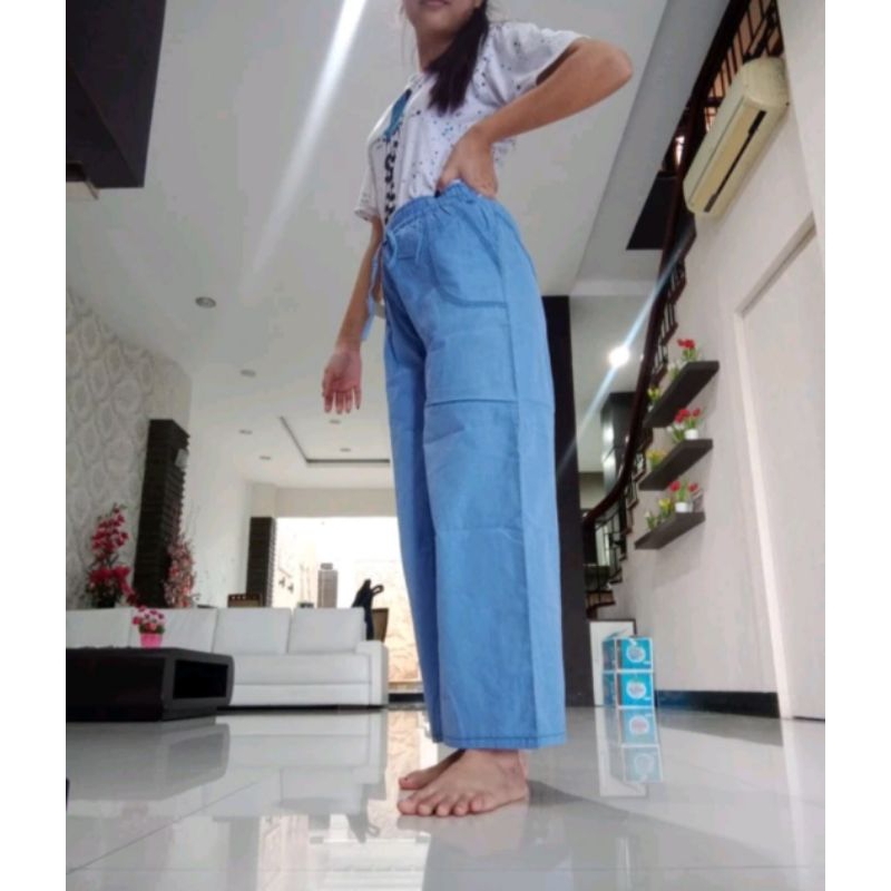REVINNA CELANA KULOT SEMI JEANS CELANA KULOT HIGHWAIST WANITA SEMI JEANS