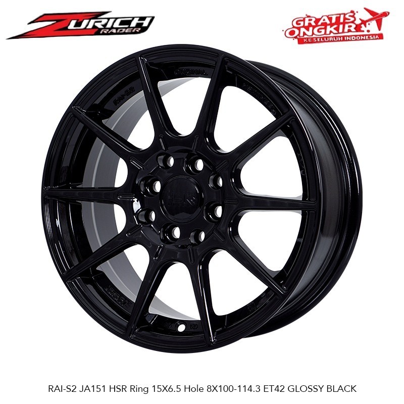 Velg Mobil Ring 15 Hsr Wheel Rai S2 R15 Pelek Ignis Freed Jazz Mobilio Datsun Cross Mirage