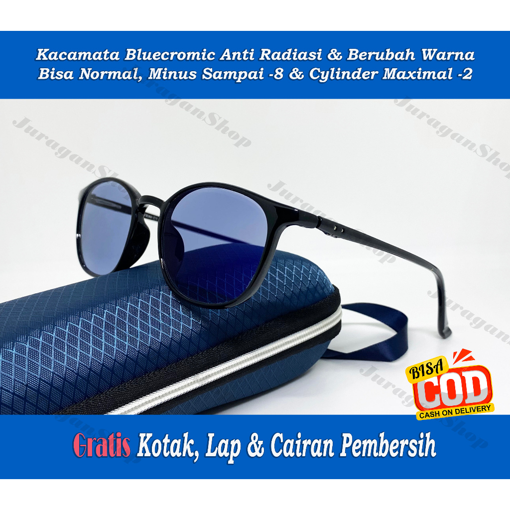 Kacamata Bluecromic/Photocromic/Blueray/Biasa Untuk Cewek gagang Lentur. Bisa Minus Cylinder | 6169