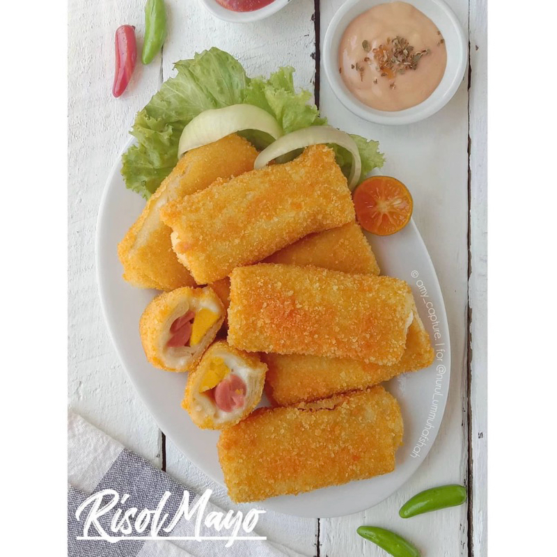 

Churros ummu hafshah risol mayo american risol isi 4 frozen beku belum digoreng enak lumer bikin nagih