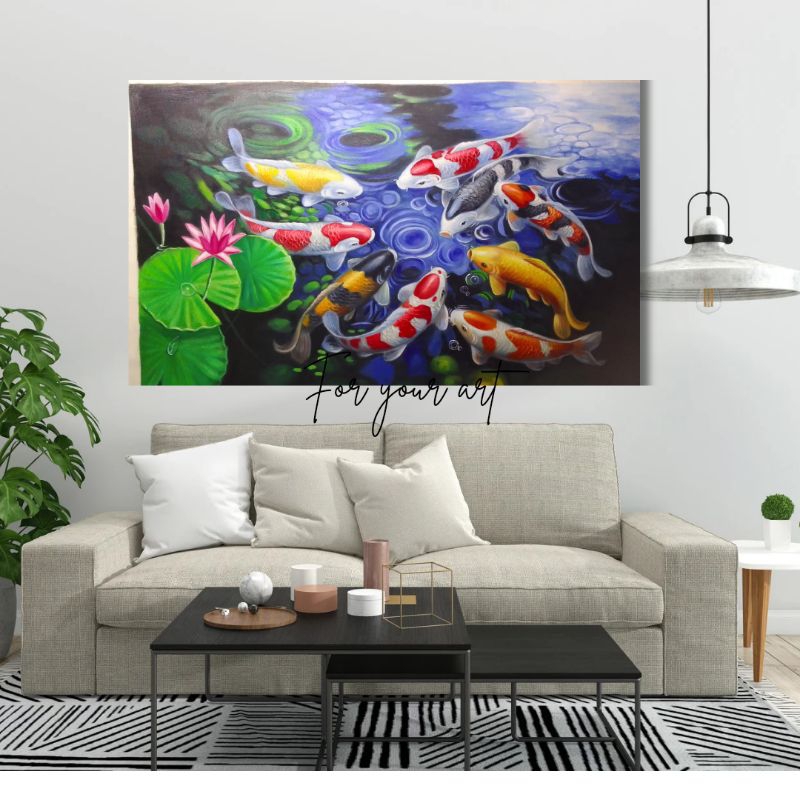 Lukisan Ikan Koi Minimalis