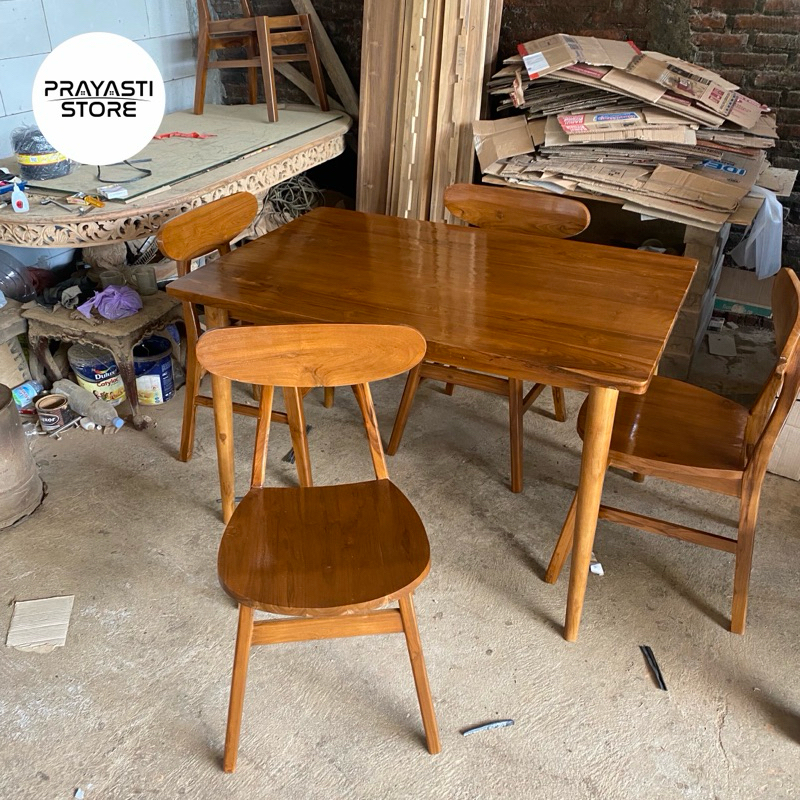 meja makan minimalis jati meja makan cafe kayu jati meja makan minimalis 4 kursi jati