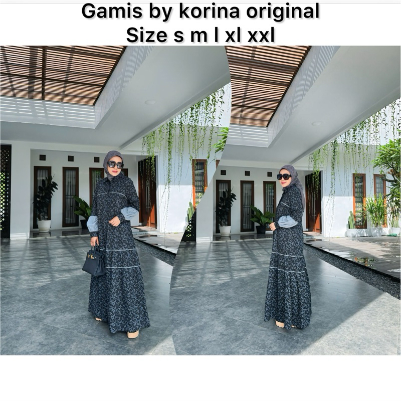 Karenina Dres korina original,kemeja Kaluna top Korina original dan celana kulot korina original Kan