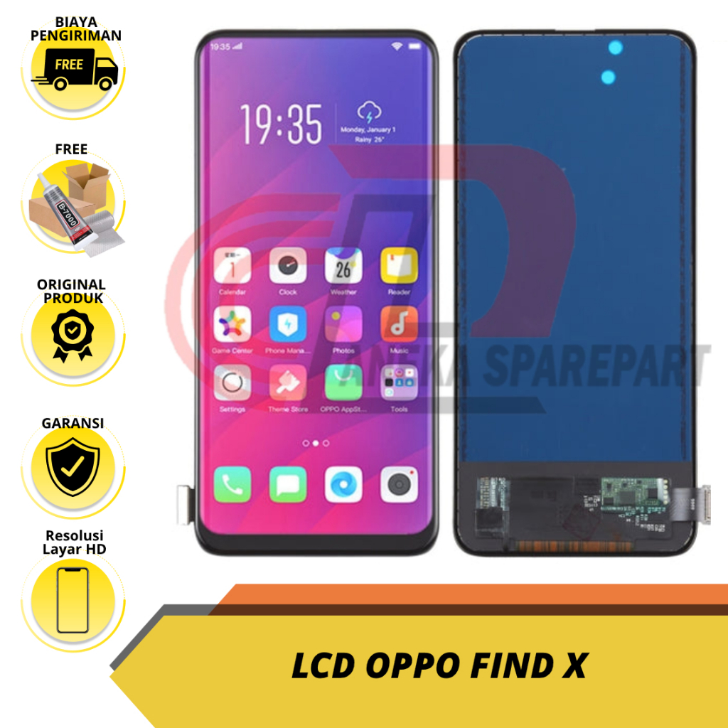 LCD OPPO FIND X ORIGINAL BERGARANSI / FREE PACKING