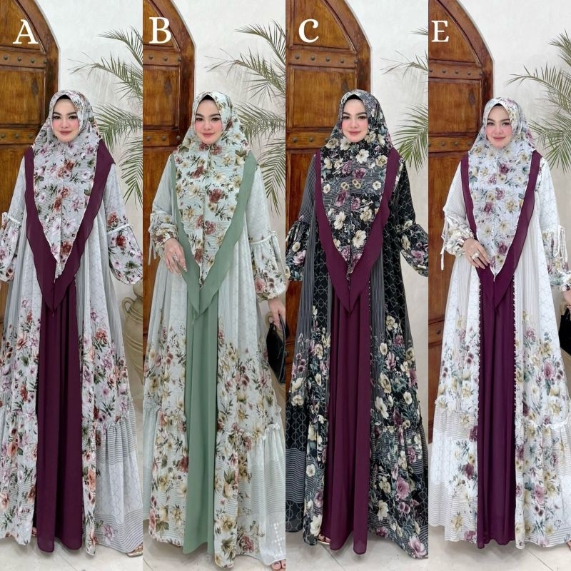 KARIMAH SET SYARI by NABIL SADDIYAH SERIES by NABIL QIMORA SERIES BY HUMAIRA Gamis Set Scraft Ceruty