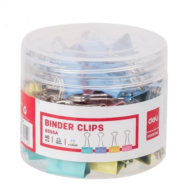 

Deli E8555A Binder Klip Kebutuhan Kantor Warna 19mm
