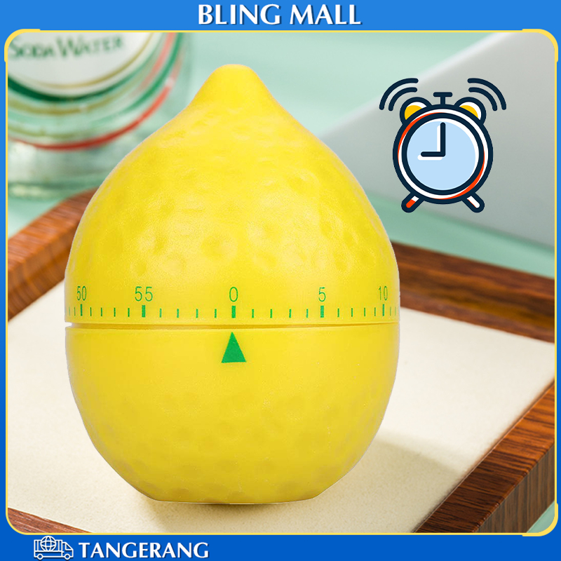 Timer Masak Dapur Jeruk Nipis Putar Manual Timer Buat Masak Mechanical Timer Belajar / Alarm Timer M