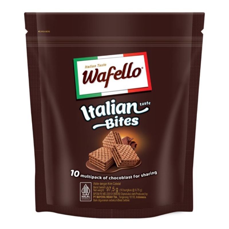 

Wafello Italian Bites Wafer Rasa Cokelat Pouch 97.5 g