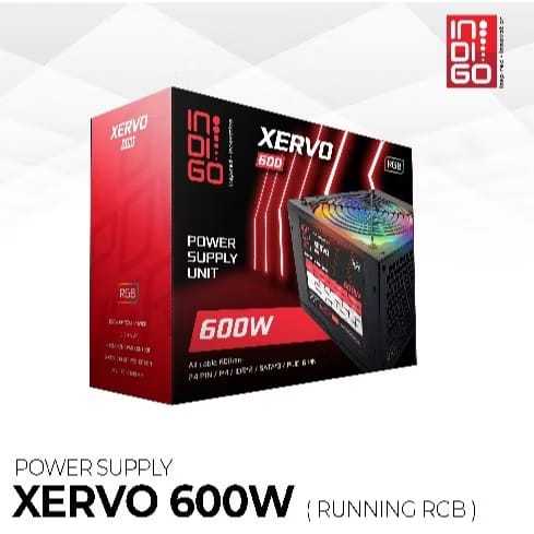 Power Supply Indigo Xervo RGB / PSU PC Komputer 600 Watt