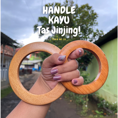 HANDLE GAGANG TAS KAYU RING 11 & 14 CM HARGA PERPASANG | PEGANGAN KAYU | TATAKAN KAYU | RING TAS KAY