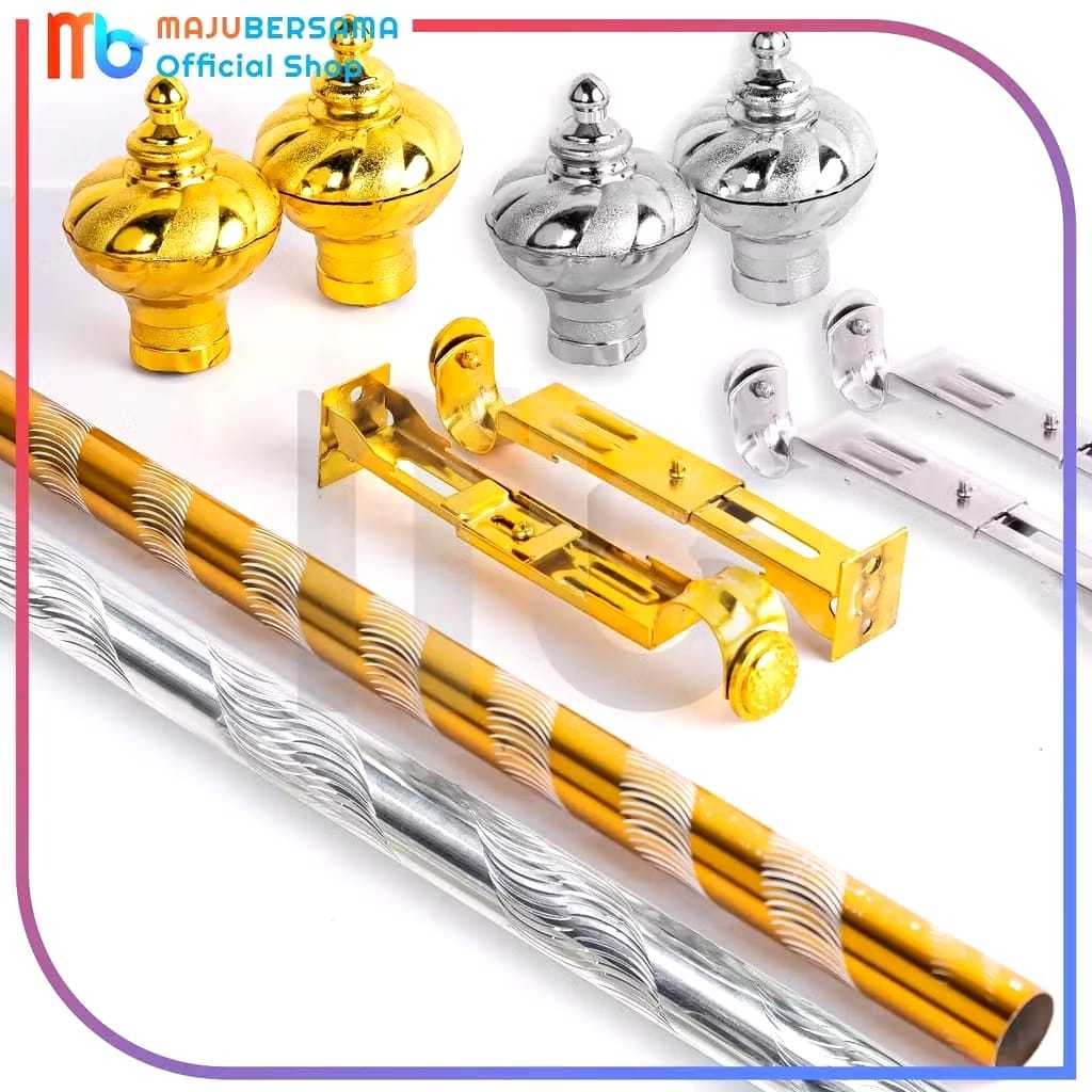 Batang gorden full set /besi hordeng fullset murah