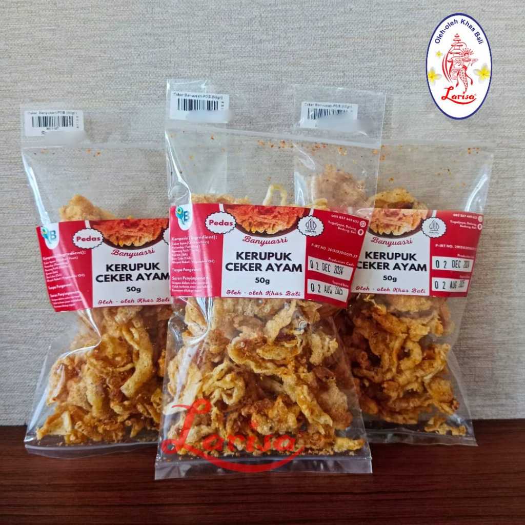 

Kerupuk Ceker Banyuasri Pedas 50 gr