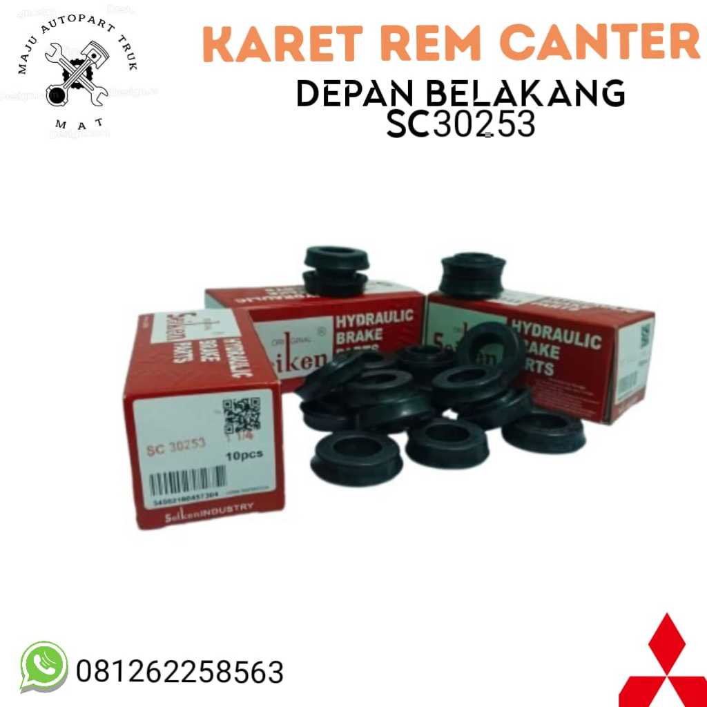 KARET REM CANTER DEPAN BELAKANG SC30253 HITAM PREMIUM