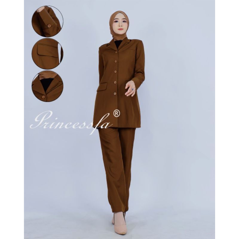 Seragam Princessfa Pemda Coklat Gelap , Baju Seragam PdH Coklat Tua Gelap , Seragam ASN,PNS,Kheki Tu