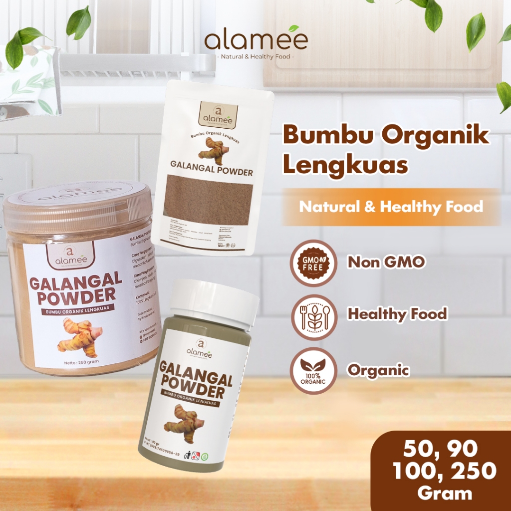 

ALAMEE Lengkuas Bubuk Asli Galangal Seasoning Powder Murni Tanpa Campuran Bumbu Masak Dapur Asli