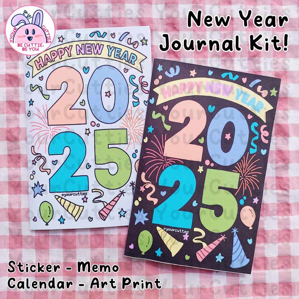 

[JOURNAL KIT] NEW YEAR TAHUN BARU KIT HAMPERS LUCU STIKER MEMOPAD ART PRINT COCOK UNTUK HADIAH