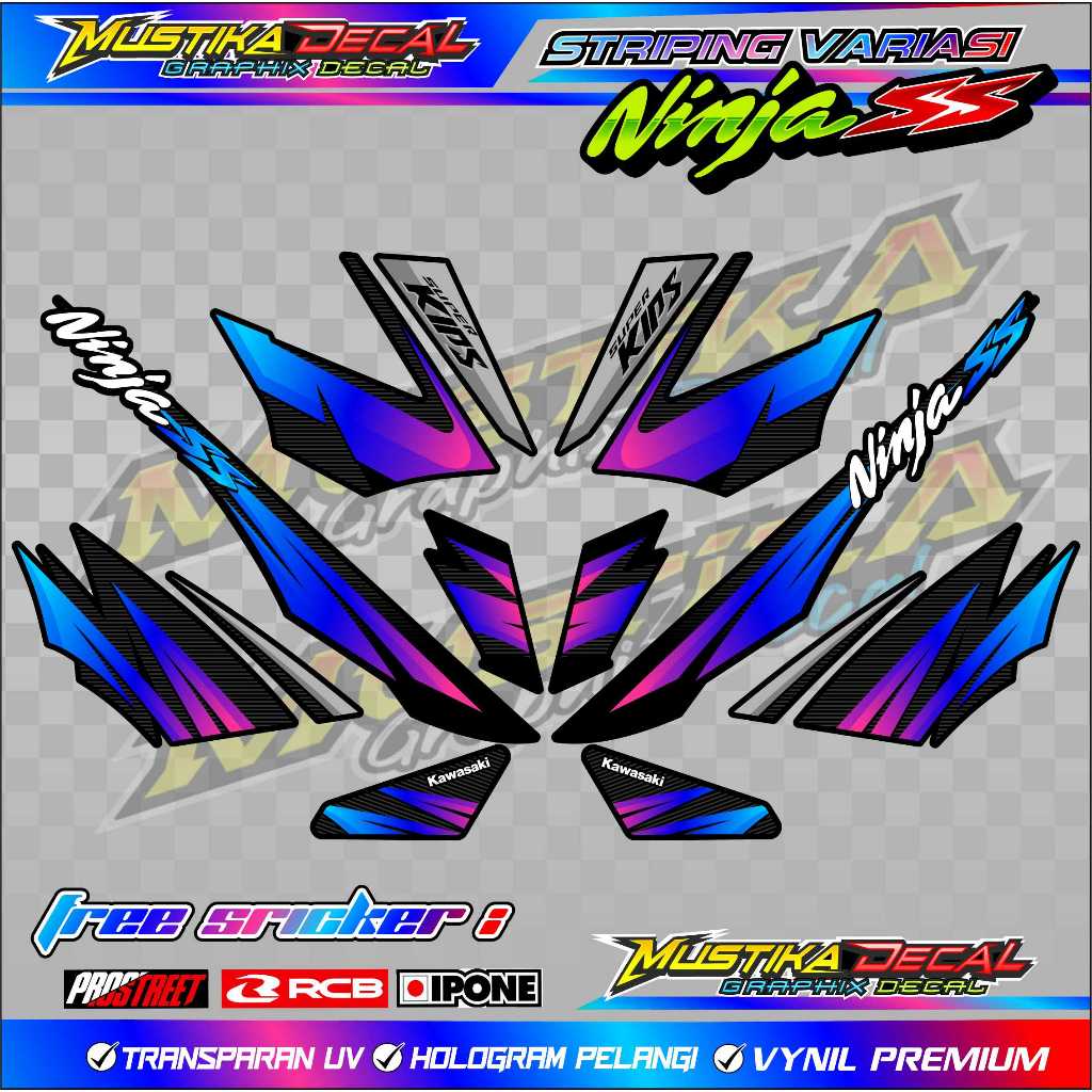 STRIPING VARIASI KAWASAKI NINJA SS / STICKER LIST VARIASI NINJA SS