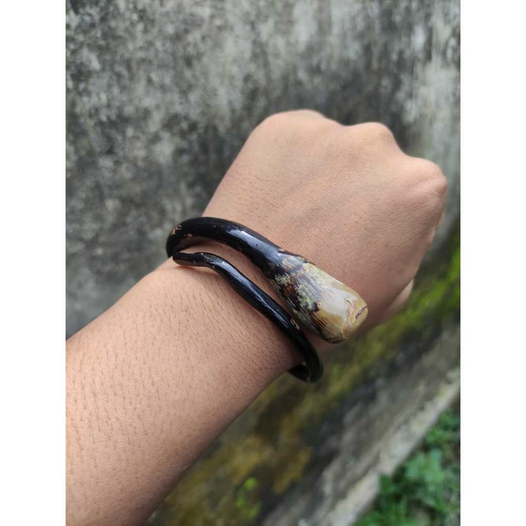 HG - Gelang Akar Bahar Hitam Bonggol Size Kantoran Berkualitas