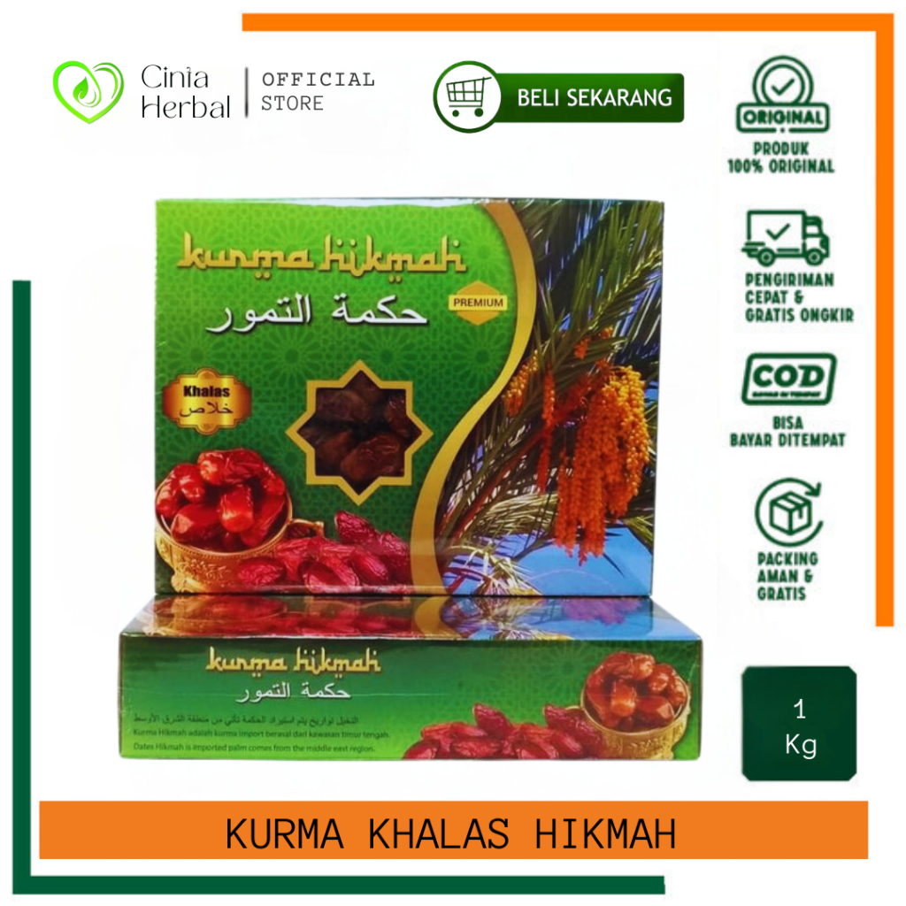 

Kurma Dates Khalas HIKMAH 1kg - Buah Kurma