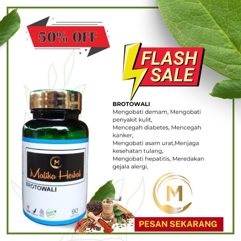 

Malika Herbal Brotowali 90 Kapsul (Andawali,Giloy,Akar aliali)