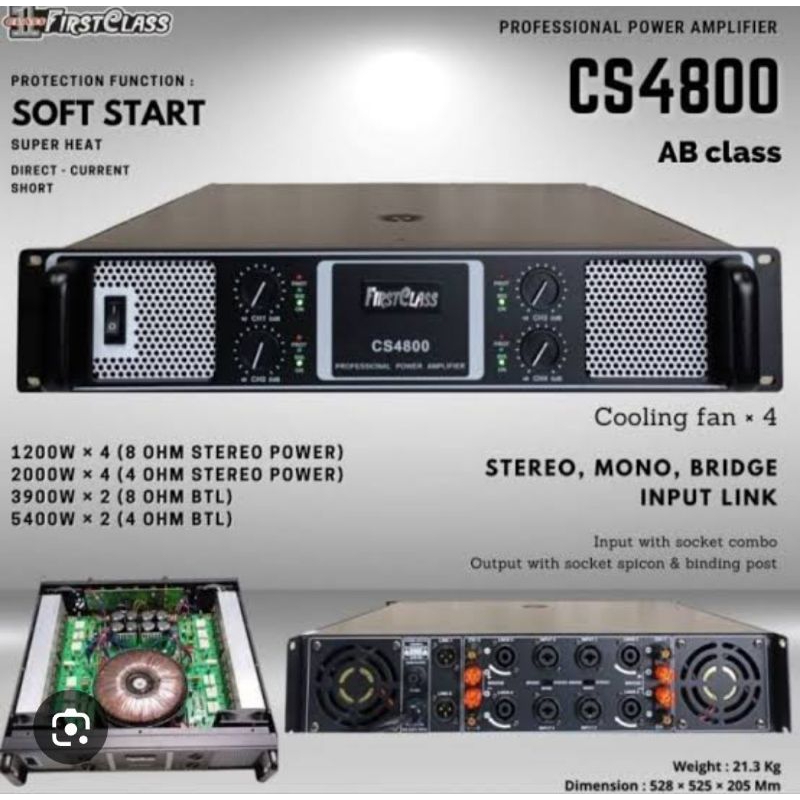 POWER AMPLIFIER FIRSTCLASS CS-4800 ORIGINAL