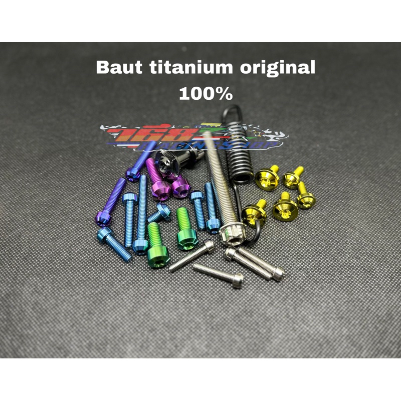 Baut titanium spesial request ukuran dan warna original titanium