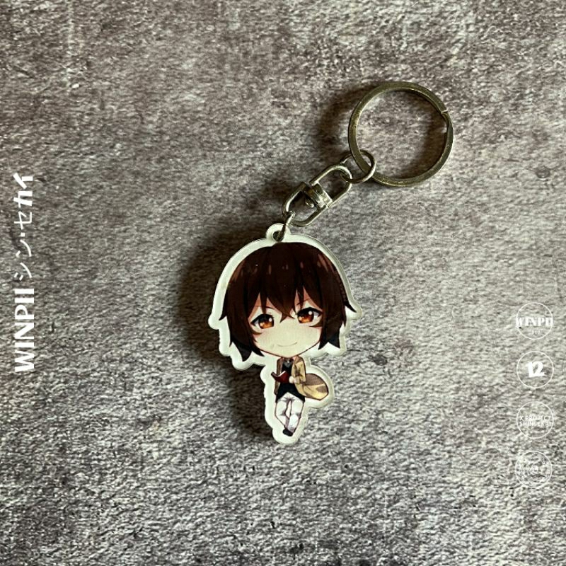 Keychain Akrilik Dazai Osamu Anime Bungou Stray Dogs