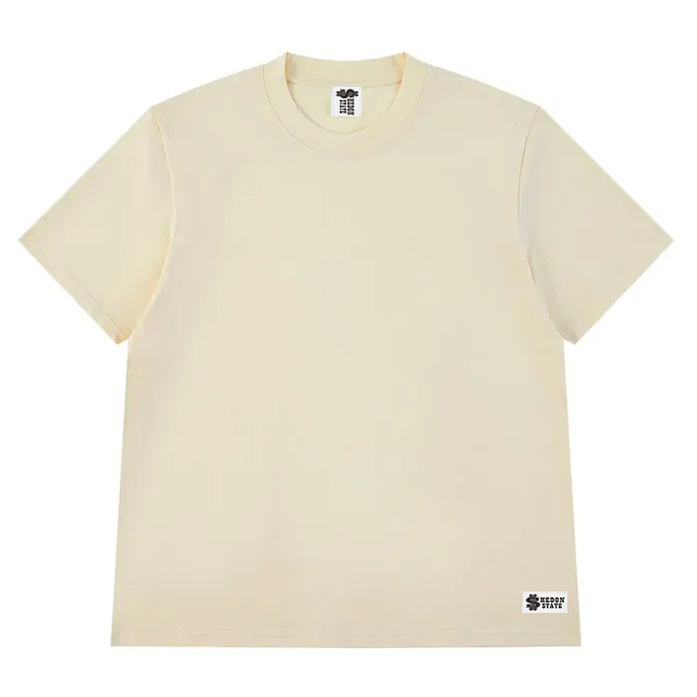 HEDON STATE Baju Pendek Kaos Distro Cream 100% Cotton Pria Wanita Unisex