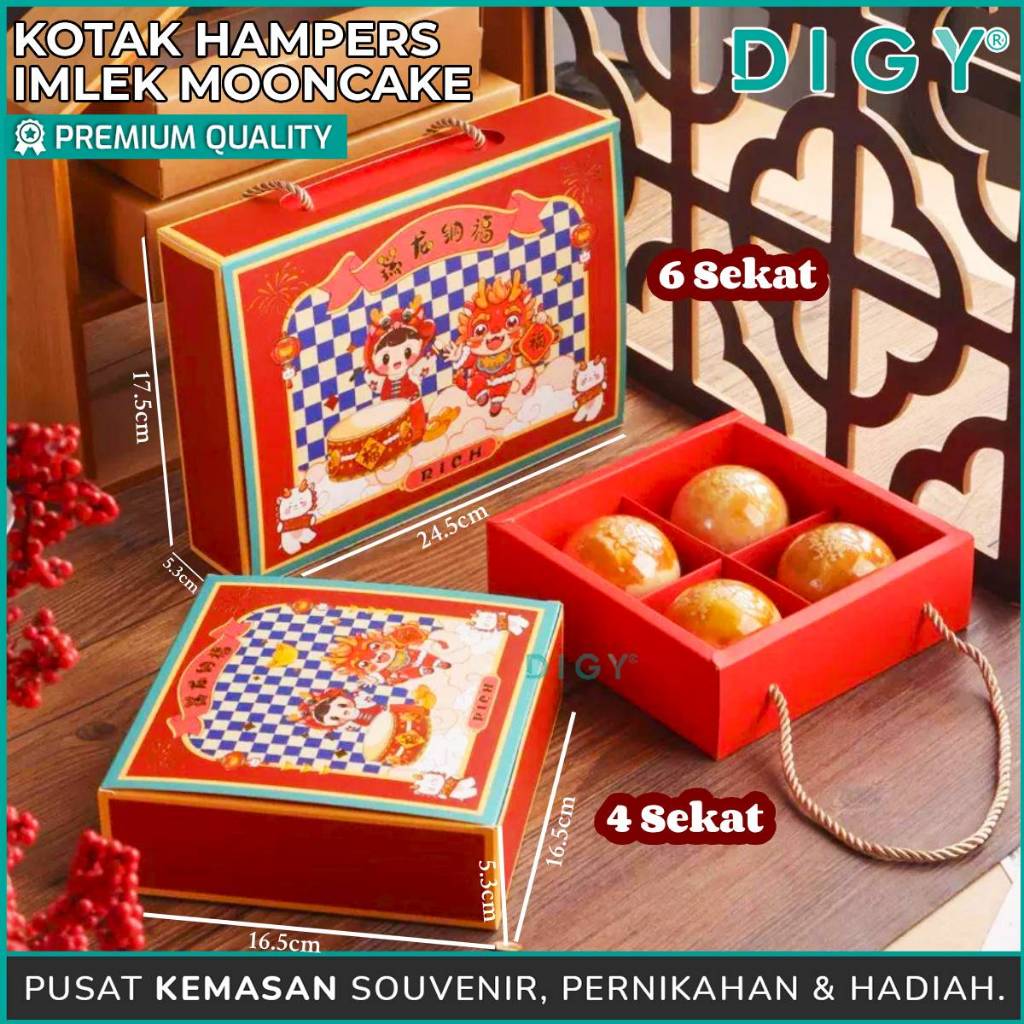 

Kotak Hampers Imlek / Dus Kue Mooncake / Kotak Nastar / Box Dus Kue Keranjang / Kue Imlek / Kue Bulan