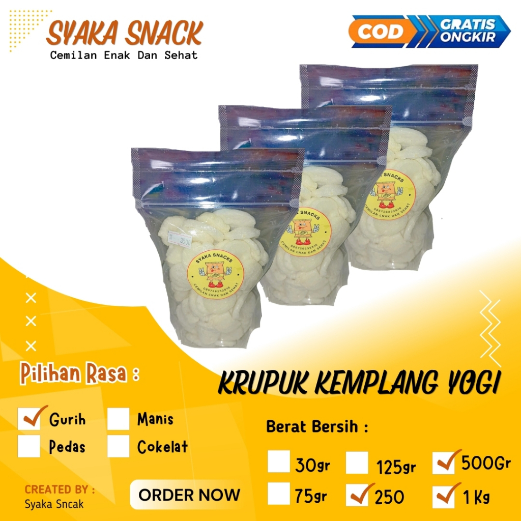 

Kerupuk Kemplang Palembang Yogi | Krupuk Ikan Yogi 250 Gram - 1000 Kg - Kemasan Besar