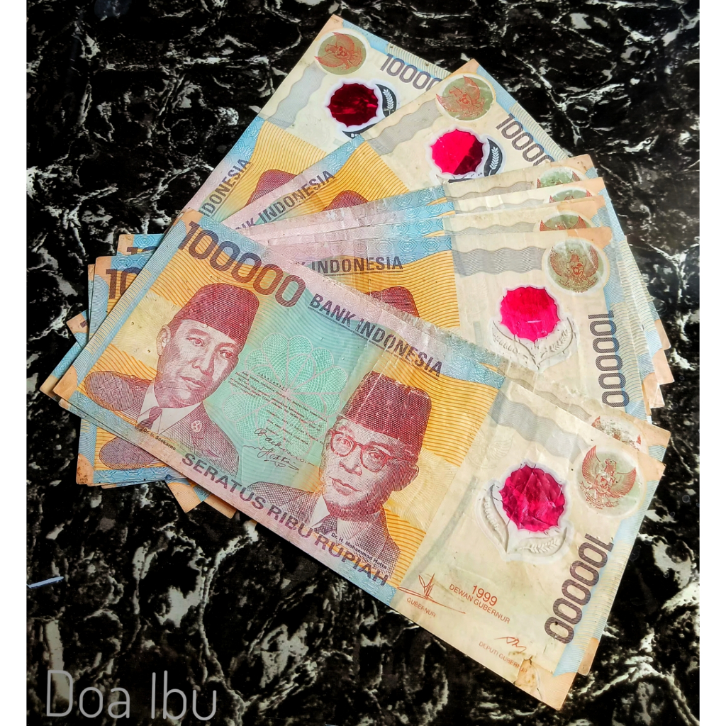 uang 100 ribu polymer tahun 1999 ory