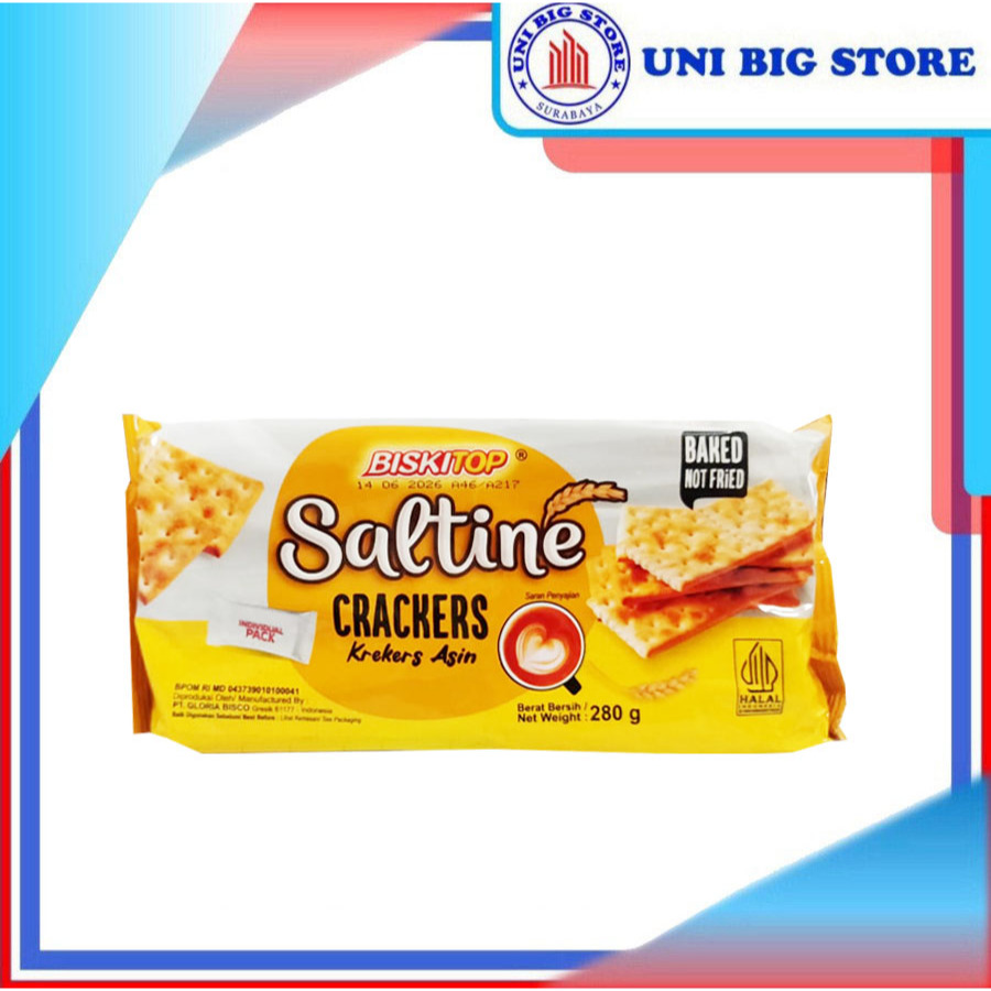 

Biskitop Saltine Crackers 280 gr Biskuit Krekers Asin