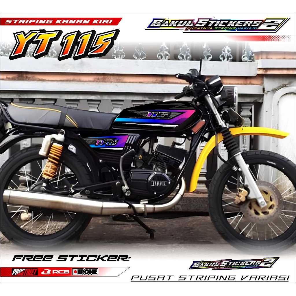 STRIPING VARIASI YAMAHA YT 115 / STICKER LIST VARIASI MOTOR YAMAHA YT 115