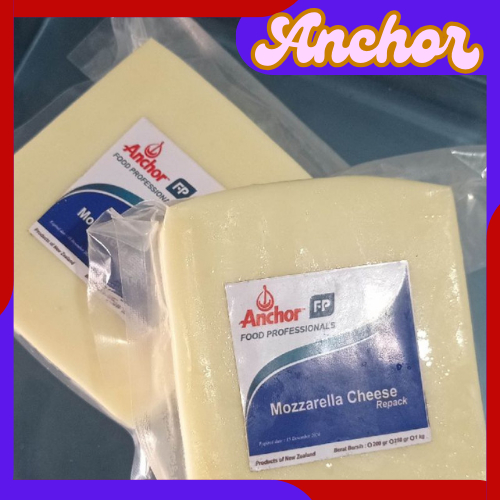 

Keju Anchor Mozzarella Repack 250gr/Anchor reapack mozzarella cheese 250gtopping exp terbaru