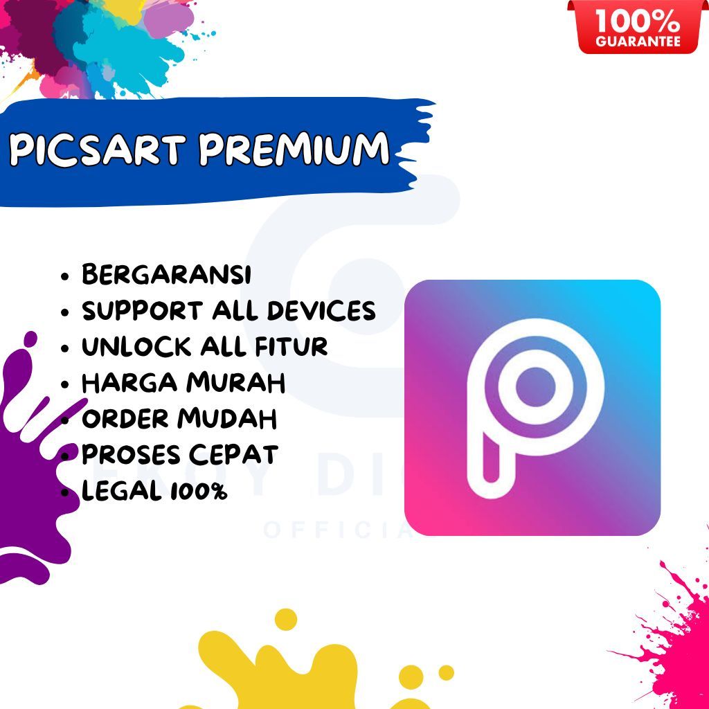 PICSART PREMIUM 1 TAHUN BERGARANSI