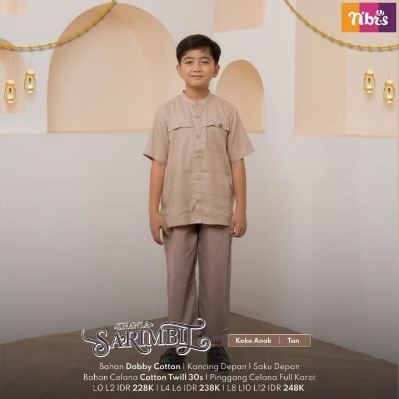 NIBRAS PROMO KOKO ANAK TAN/CUCI GUDANG SETELAN COWO LENGAN PENDEK