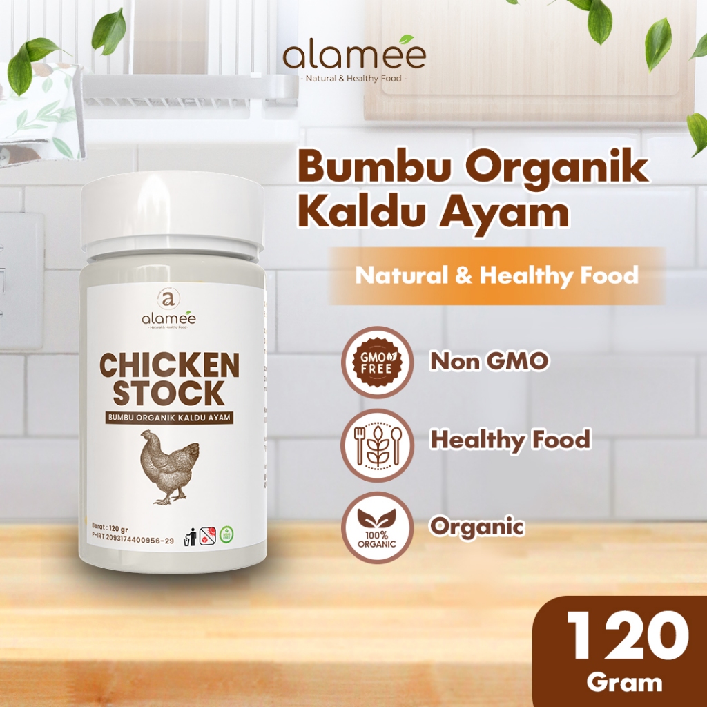 

ALAMEE Kaldu Ayam Non MSG Bubuk Bumbu Dapur Organik Chicken Powder Tabur 120gr