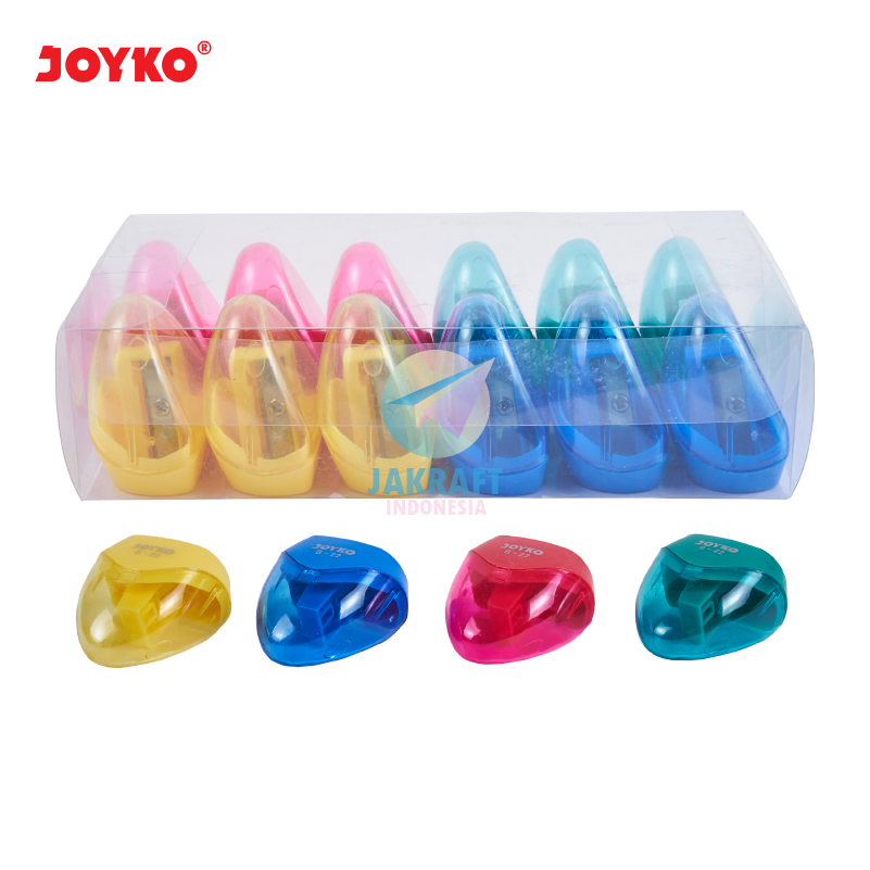 

(12 Pcs) GROSIR Serutan Rautan Pensil JOYKO B-22 Tajam Praktis Simple Pencil Sharpener | PACK
