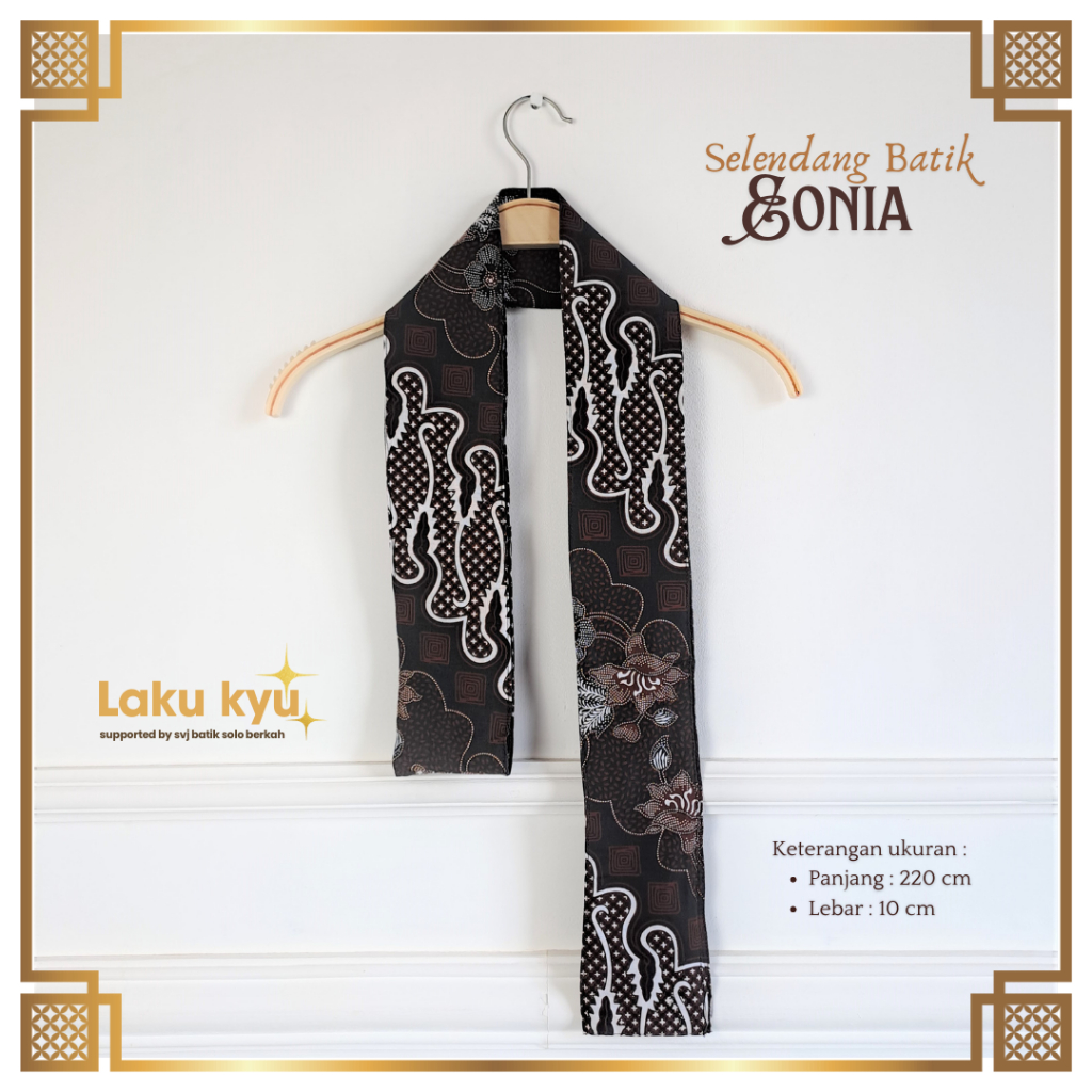 Selendang kebaya pundak panjang jumputan batik jarik lepas pasang pria wanita syal cukin katun solo